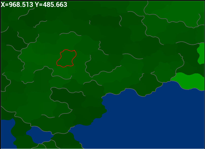 Closeup of Map